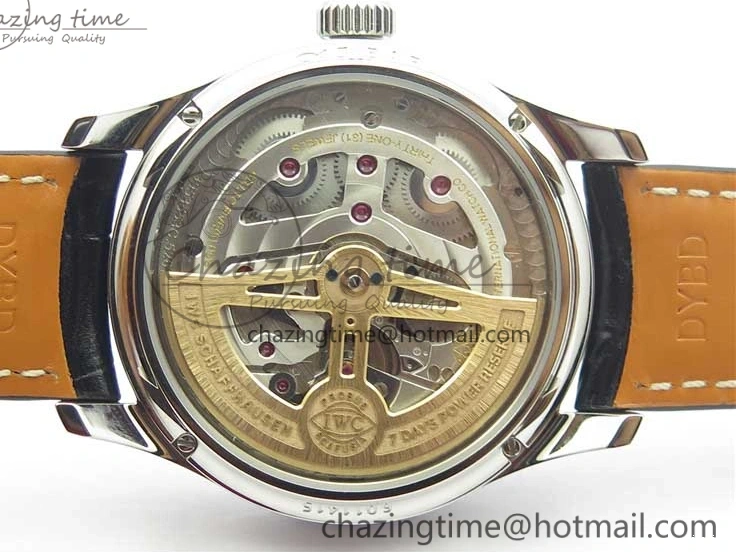 MIROTIME 0314 Portugieser Perpetual Calendar IW503301 V9F 1:1 Best Edition Silver Dial on Black Leather Strap A EyeCatching 7116